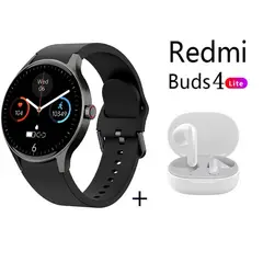 XIAOMI - Y80 reloj inteligente deportivo Negro + Redmi Buds 4 Lite - Blanco
