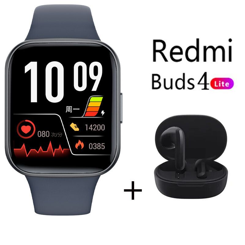 XIAOMI - Reloj inteligente Y83 Azul + xiaomi Redmi Buds 4 Lite - Negro