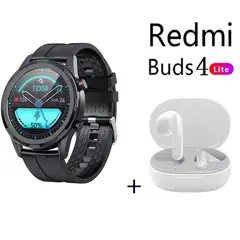 XIAOMI - KUMI GT3 reloj inteligente deportivo y combo Redmi Buds 4 Lite-blanco