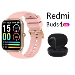 XIAOMI - Reloj inteligente Bluetooth rosa + combo Redmi Buds 4 Lite
