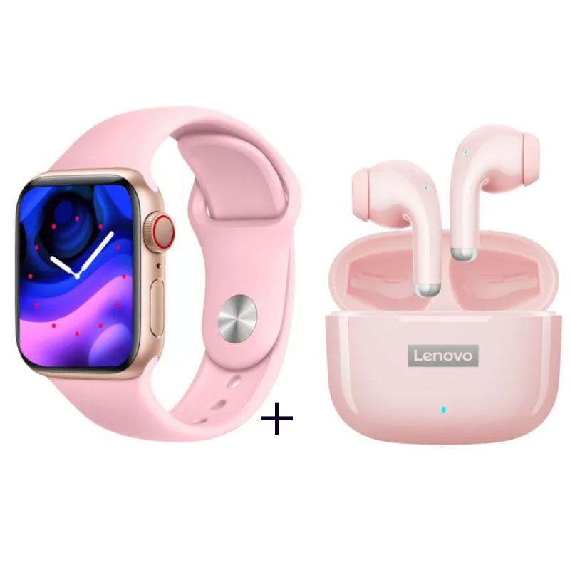 LENOVO - Lenovo LP40 Pro DE Tws y watch S9 Pro Reloj inteligente - ROSA