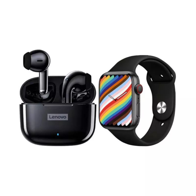LENOVO - Lenovo LP40 PRO Audífonos Bluetooth y reloj inteligente T900 Pro Max