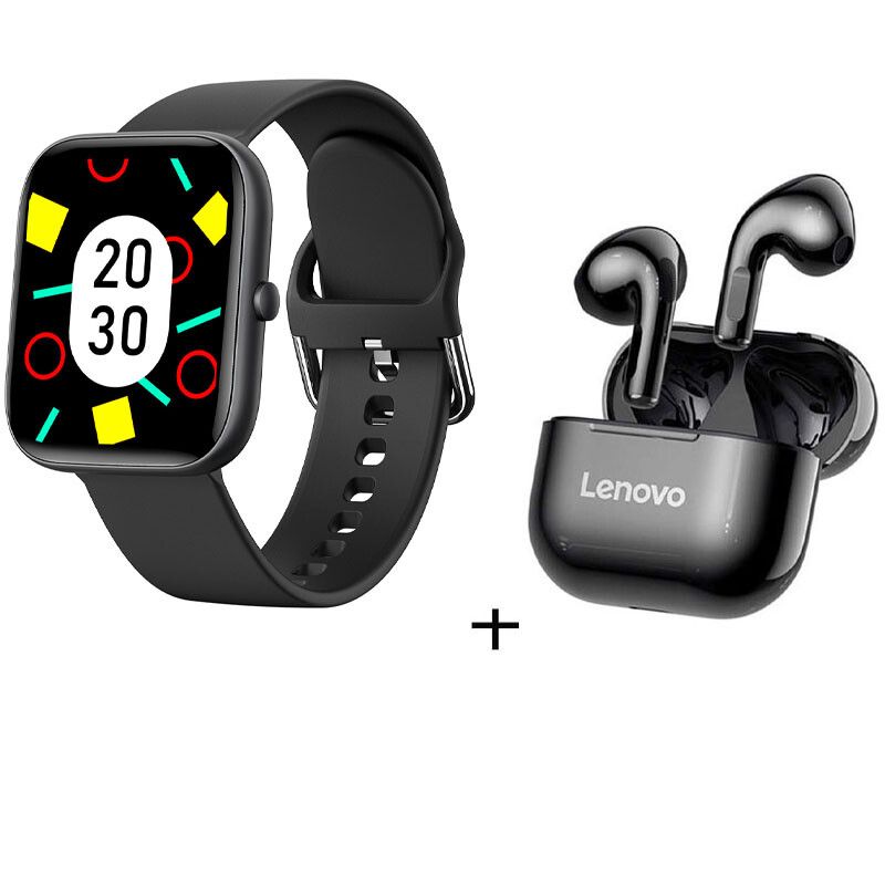 LENOVO - Audífonos Lenovo LP40 De Tws y Reloj inteligente de - Negro