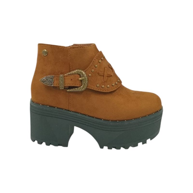 HERIEL - Botín Camel Plataforma Mujer.