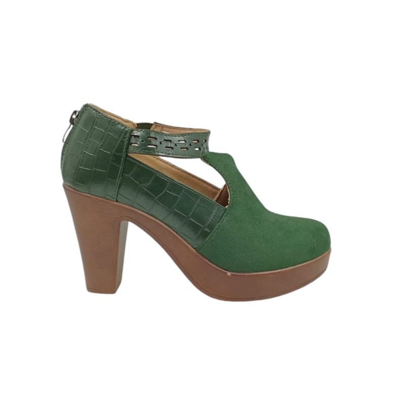 HERIEL - Zapato Verde Taco Mujer