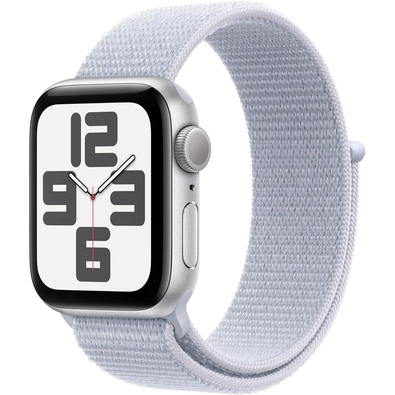 APPLE - Apple Watch SE 2nd Gen GPS 40mm Silver Aluminio Blue Cloud Sport Loop