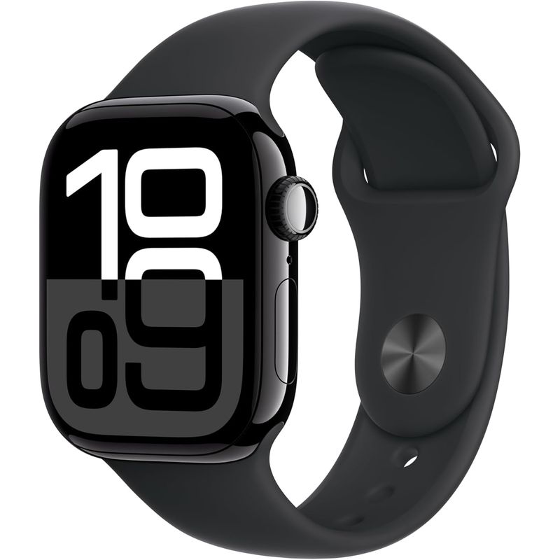 APPLE - Apple Watch Series 10 GPS 42mm Jet Black Aluminio Sport Band