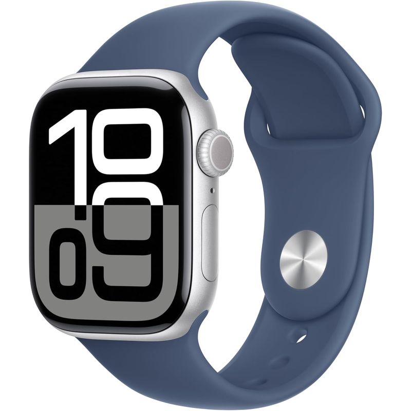 APPLE - Apple Watch Series 10 GPS 42mm Silver Aluminio Denim Sport Band ML