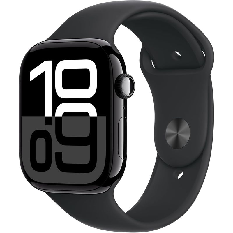 APPLE - Apple Watch Series 10 GPS 46mm Jet Black Aluminio Sport Band  ML