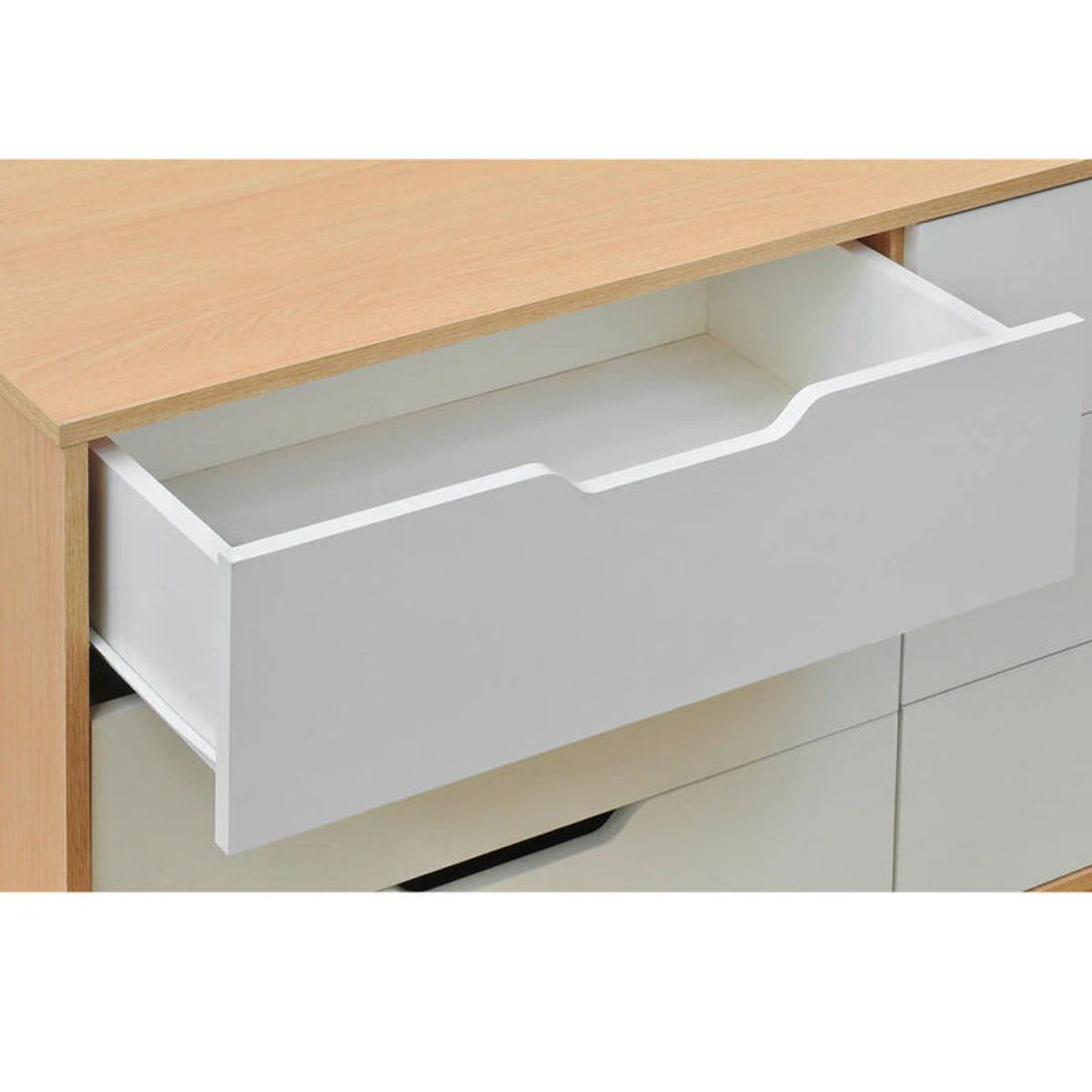 MOBIKIT - Cómoda Misuri 6 Cajones Carvalo