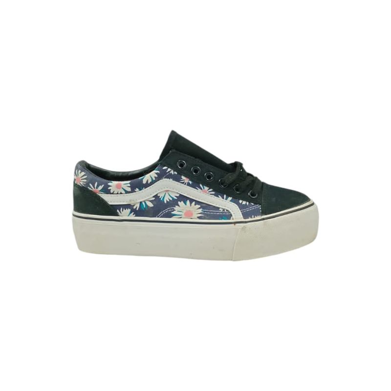 HERIEL - Zapatilla Azul Print Plataforma.