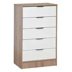 MOBIKIT - Cómoda cover 5 cajones Roble Santana