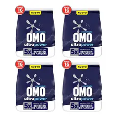 OMO - X4 Detergente Concentrado En Polvo Ultra Power 800g