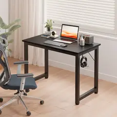 PANDALINO - Escritorio Connor Negro 100cm - Oficina en Casa