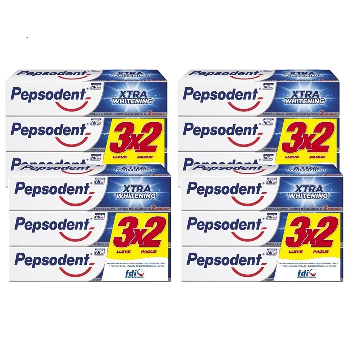 PEPSODENT - Pack X12 Pepsodent Pasta Dental Xtra Whitening 130g Cu