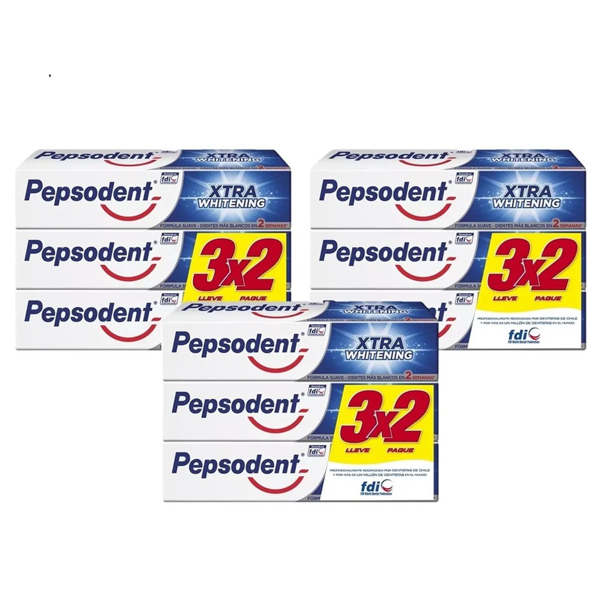PEPSODENT - Pack X9 Pepsodent Pasta Dental Xtra Whitening 130g Cu.-