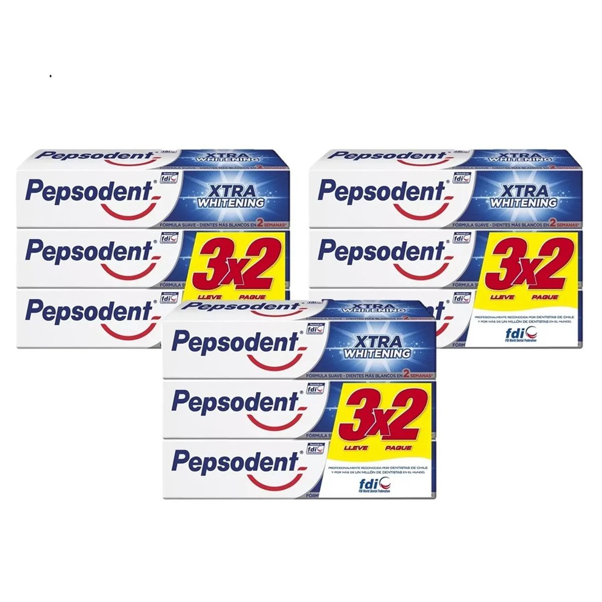 PEPSODENT - Pack X9 Pepsodent Pasta Dental Xtra Whitening 130g Cu.-
