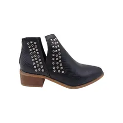 HERIEL - Botín Negro Tachas Mujer.