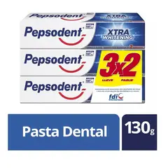 PEPSODENT - Pack X3 Pasta Dental Xtra Whitening 130g Cu