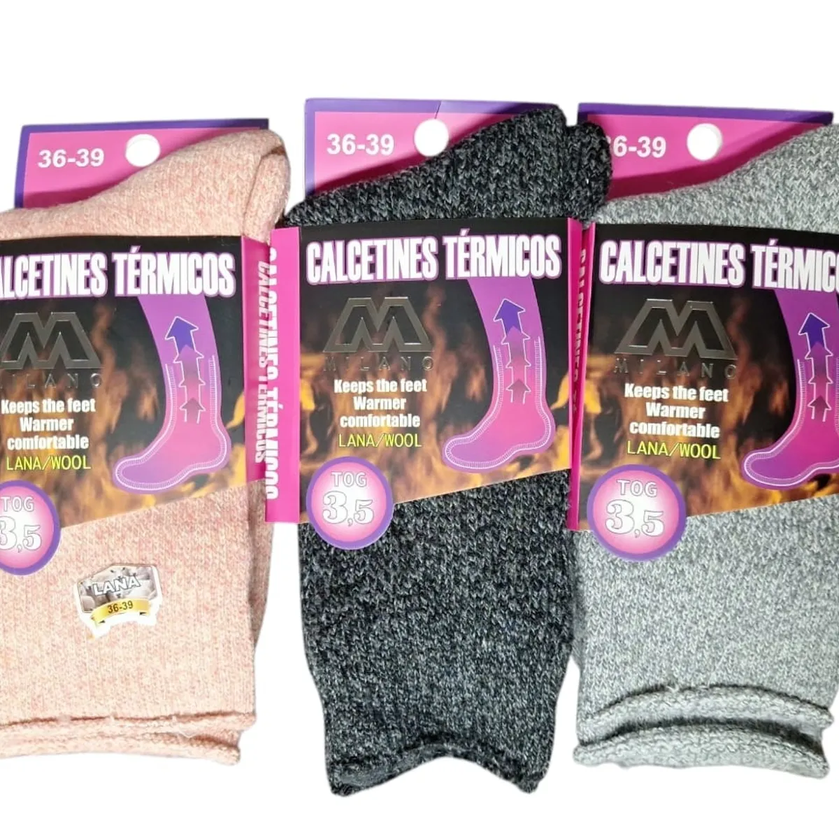 GARSIL - x6 Calcetines Ultra Termicos Gruesos De Lana Para Mujer