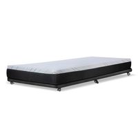 Base Cama Nido 1 Pza 190 Cm + Colchon Zen Pro Tela Negro