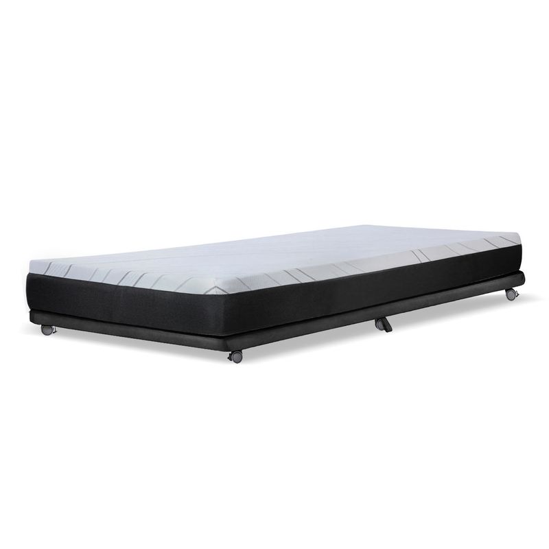 LATAM HOME - Base Cama Nido 1 Pza 190 Cm + Colchon Zen Pro Tela Negro