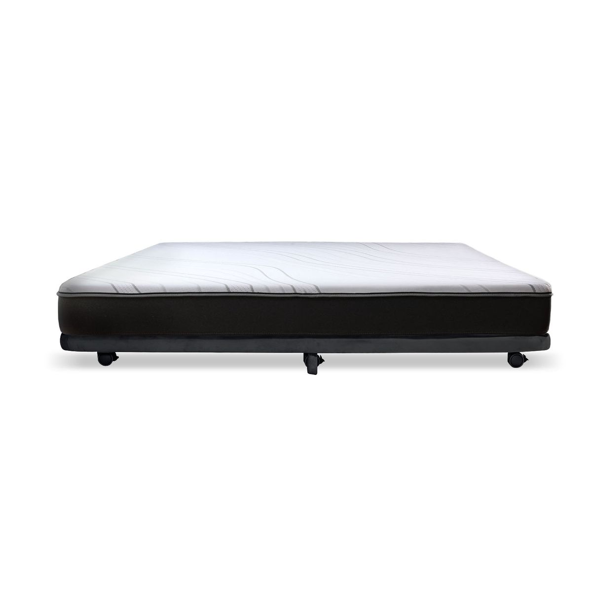 LATAM HOME - Base Cama Nido 1 Pza 190 Cm + Colchon Zen Pro Tela Negro