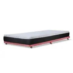 LATAM HOME - Base Cama Nido 1 Pza 190 Cm + Colchon Zen Pro Tela Palo Rosa