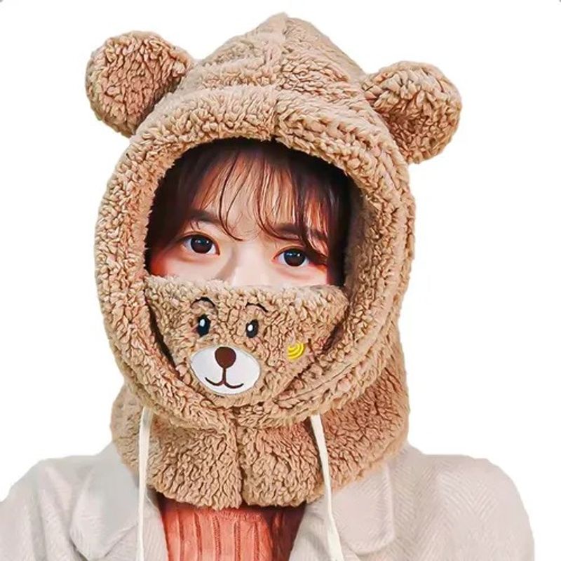 ARCA SHOPPING - Gorro Invierno Gorro De Lana Gorro Oso Gorro Chiporro Cuello