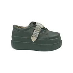 HERIEL - Zapatilla Negra Plataforma Mujer.