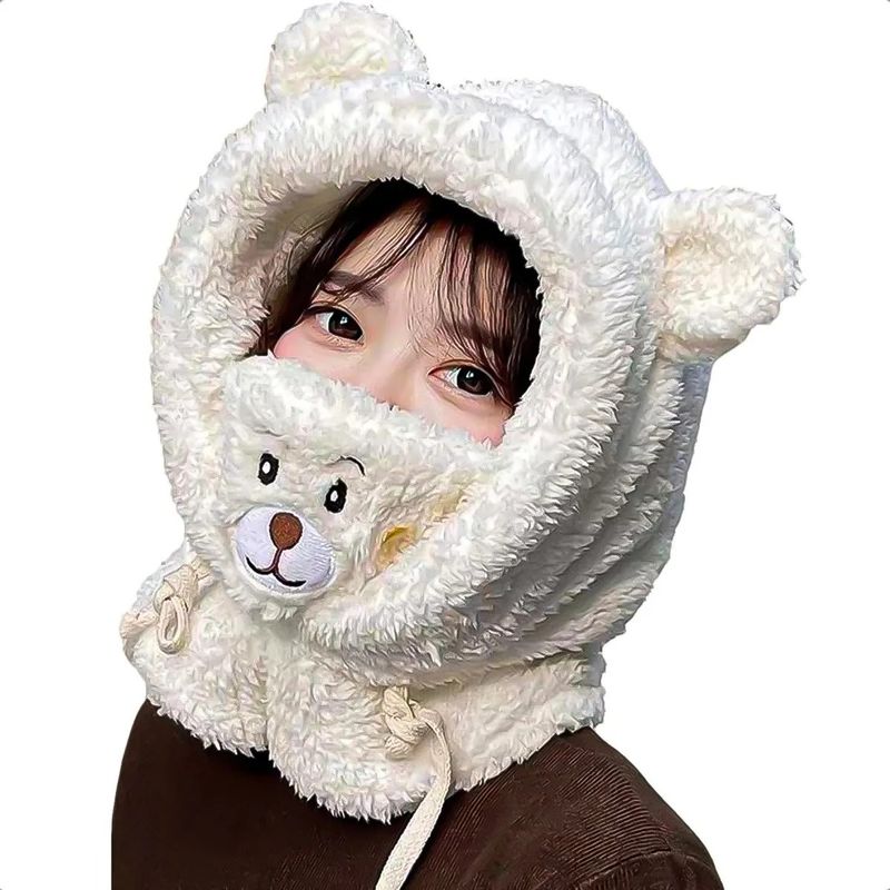 ARCA SHOPPING - Gorro Invierno Gorro De Lana Gorro Oso Gorro Chiporro Cuello