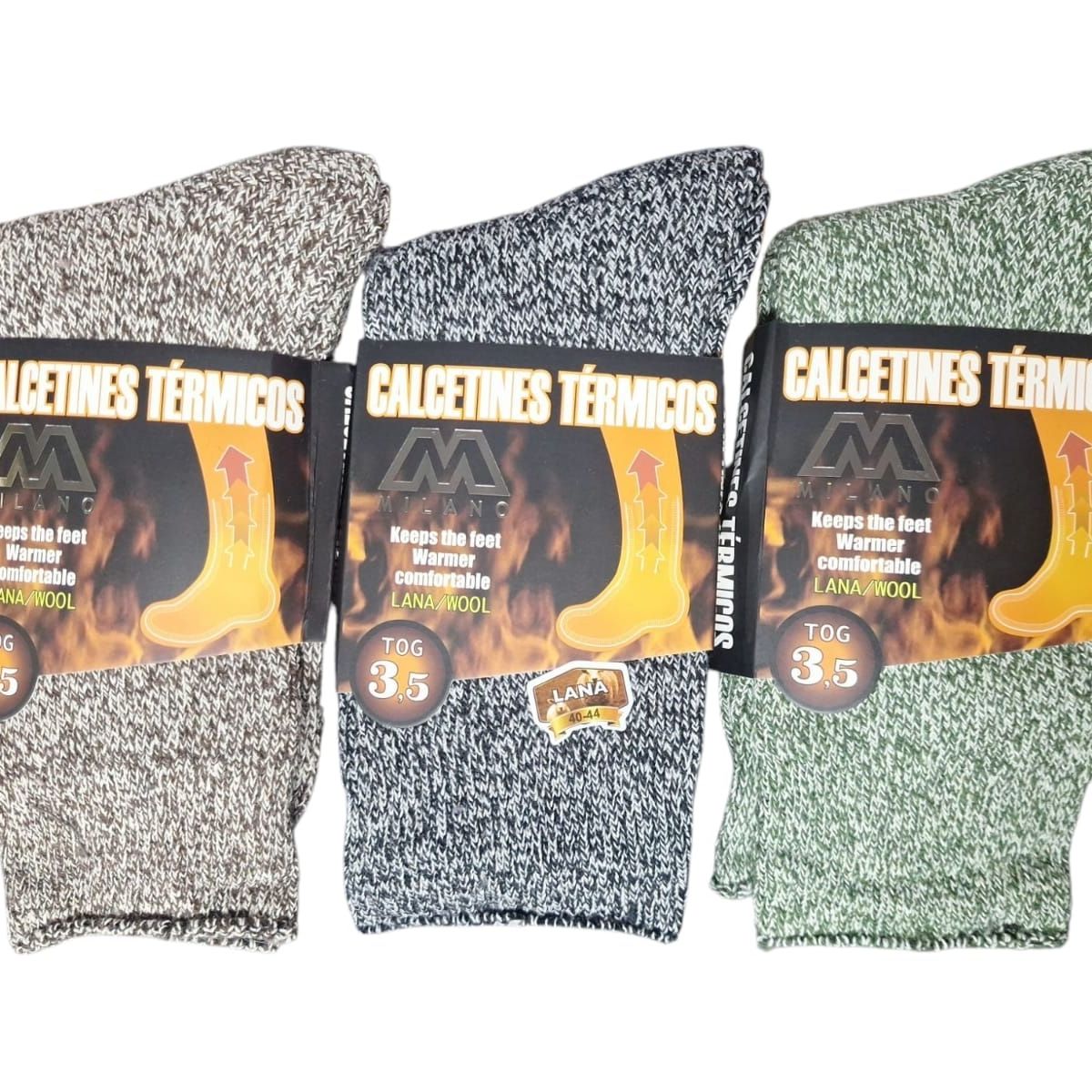 GARSIL - x4 Calcetines Ultra Termicos Gruesos De Lana Para Hombre