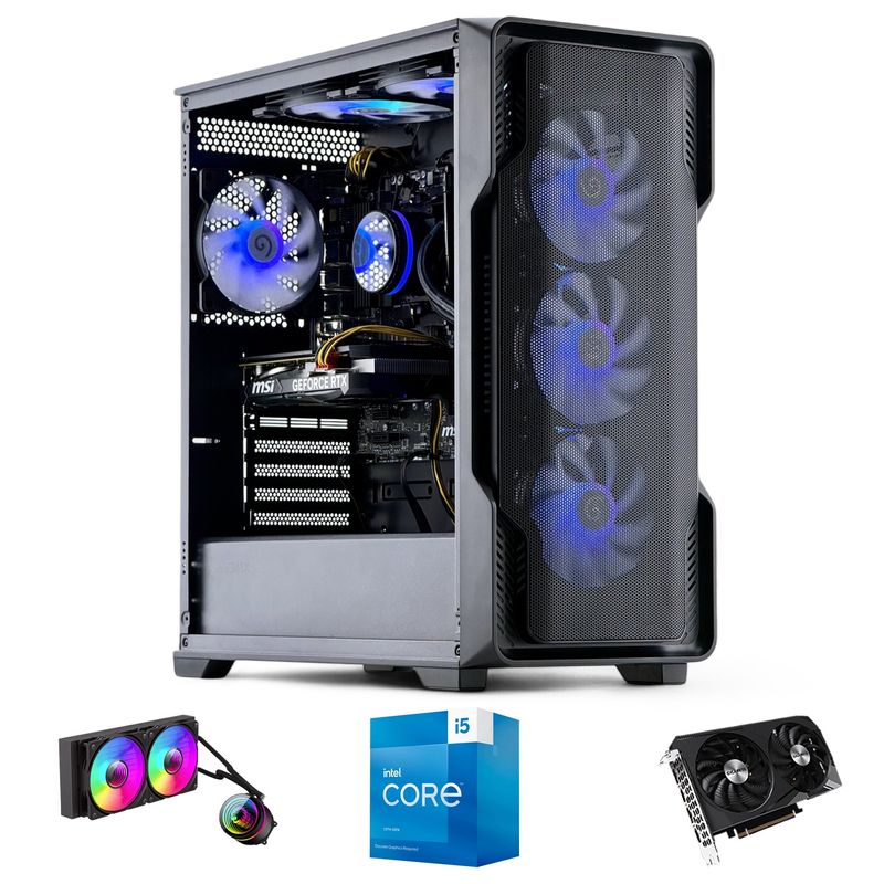 HYPERPC - PC GAMER Siege INTEL CORE i5 14400 32gb DDR5 1Tb RTX 5060 Ti WiFi