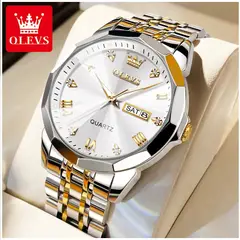 STARTECHOFFICE - Reloj de Pulsera Hombre de Lujo Correa Bimetálica de Acero Inoxidable