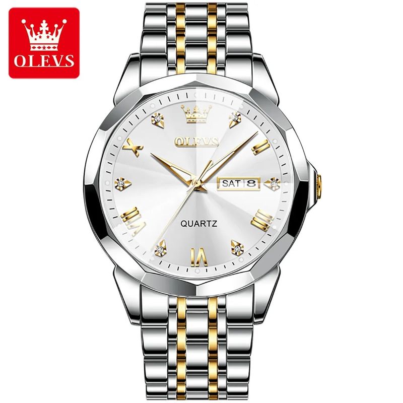 STARTECHOFFICE - Reloj de Hombre Elegante Movimiento de Cuarzo Japonés Acero Inoxidable