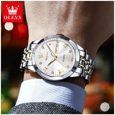 Imagen 2 del producto Reloj de Hombre Elegante Movimiento de Cuarzo Japonés Acero Inoxidable