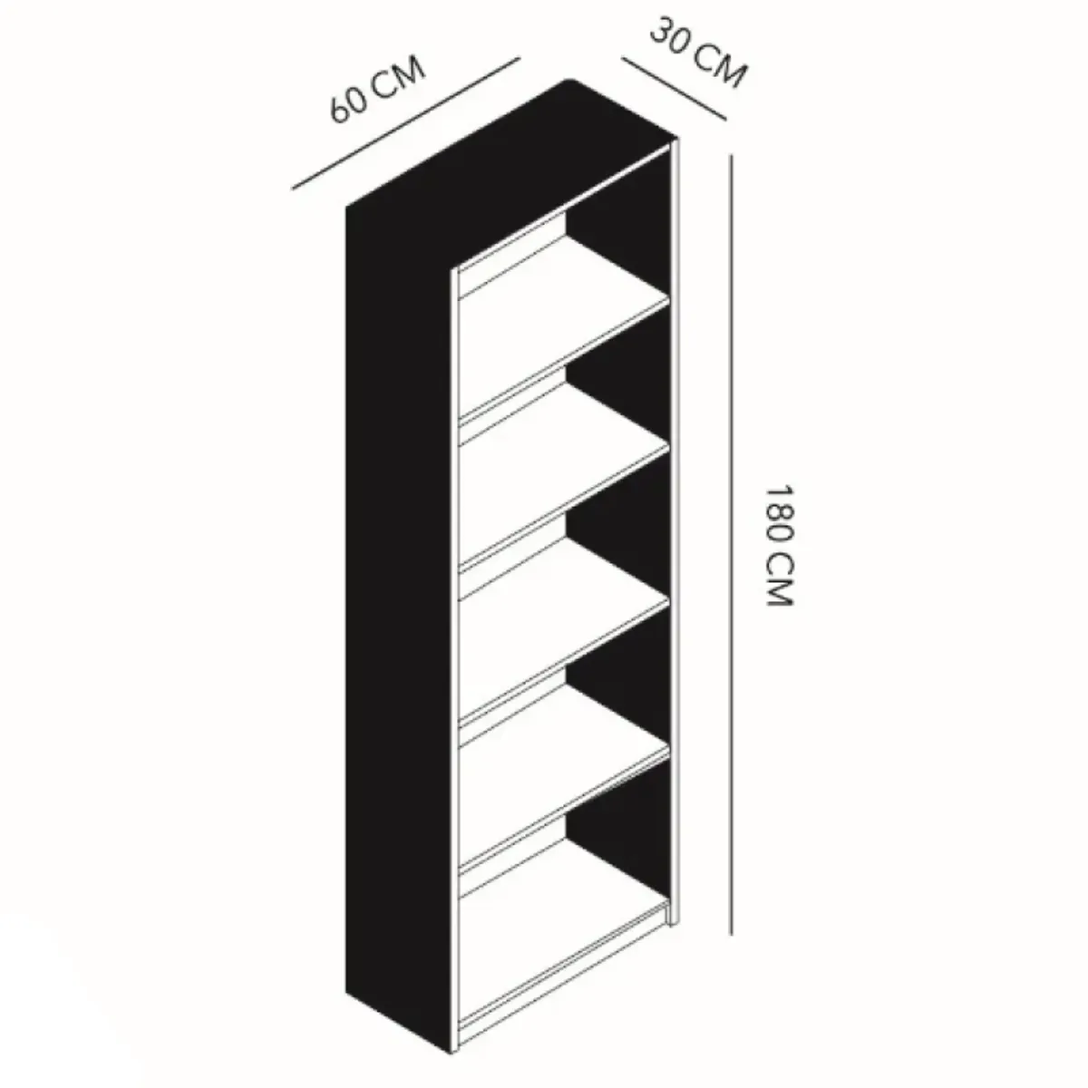 MOBIKIT - Estante 5 Niveles Roble Santana