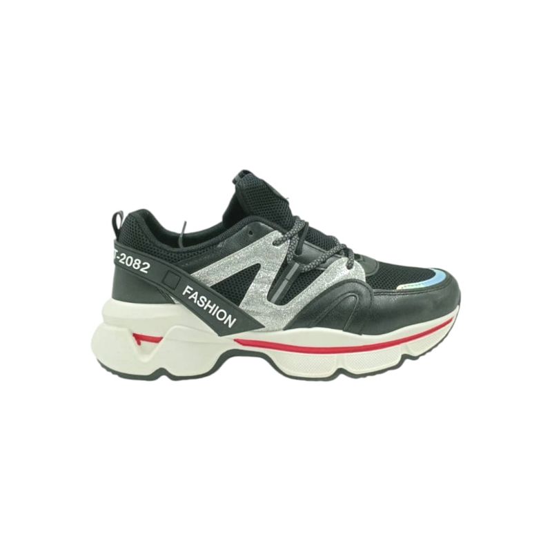 HERIEL - Zapatilla Negra Plataforma Mujer
