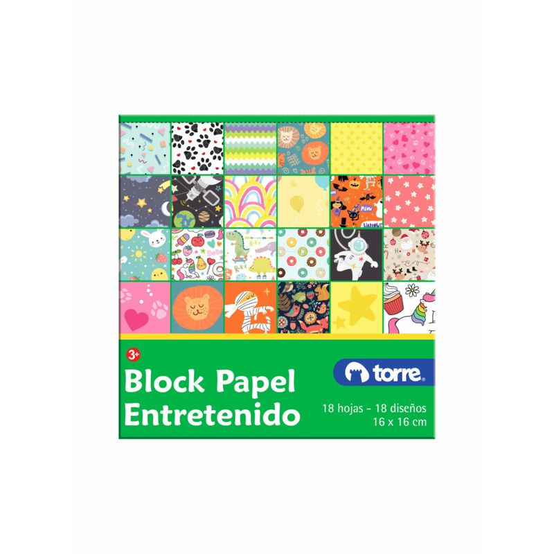 TORRE - Block Papel Entretenido 16x16cm 18hjs Torre