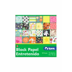 TORRE - Block Papel Entretenido 16x16cm 18hjs