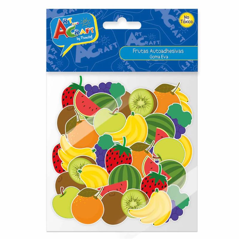ART AND CRAFT - FIGURA FRUTA GOMA EVA 50PCS