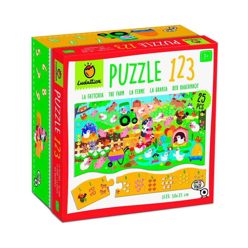 LUDATTICA - Puzzle 123 La Granja 25 Piezas Ludattica