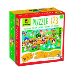 LUDATTICA - Puzzle 123 La Granja 25 Piezas
