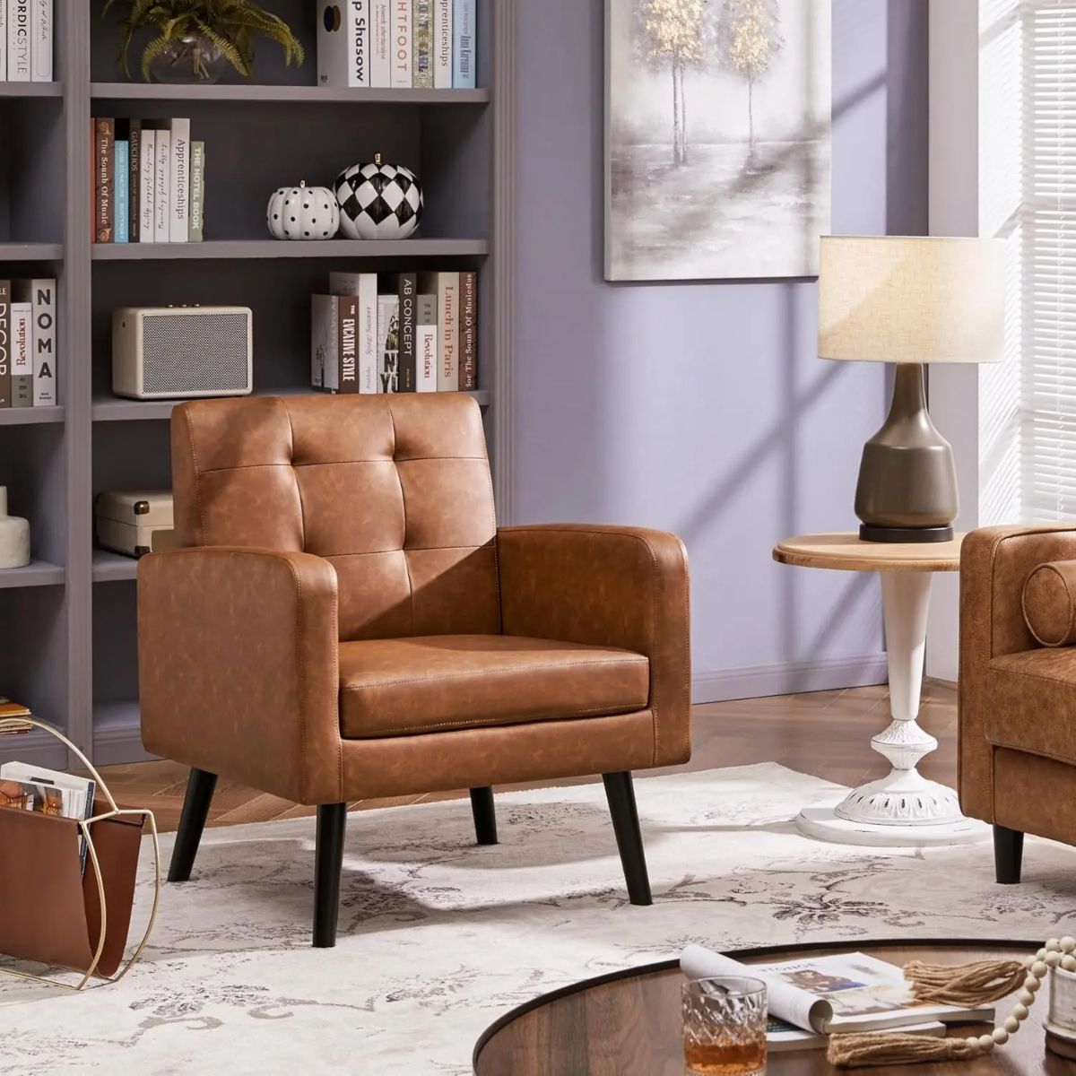 SPACEZAT - Poltrona Eco cuero Cafe Timra