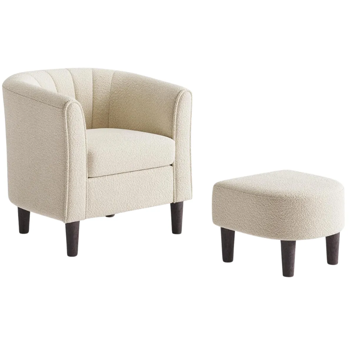 SPACEZAT - Poltrona con Apoya pies Tela Bucle Asele