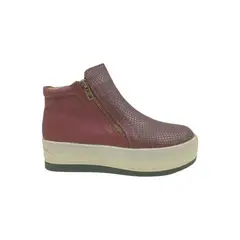 HERIEL - Zapatilla Burdeos Plataforma.