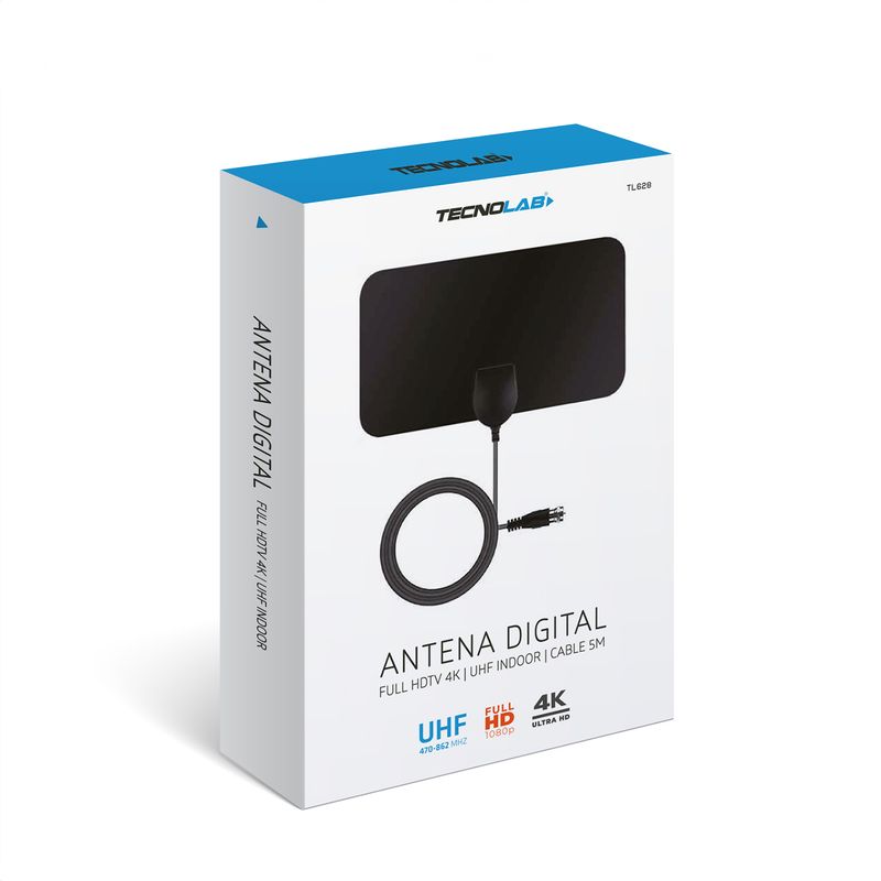 TECNOLAB - ANTENA DE TV DIGITAL 3-5dB -Cable 3 mts