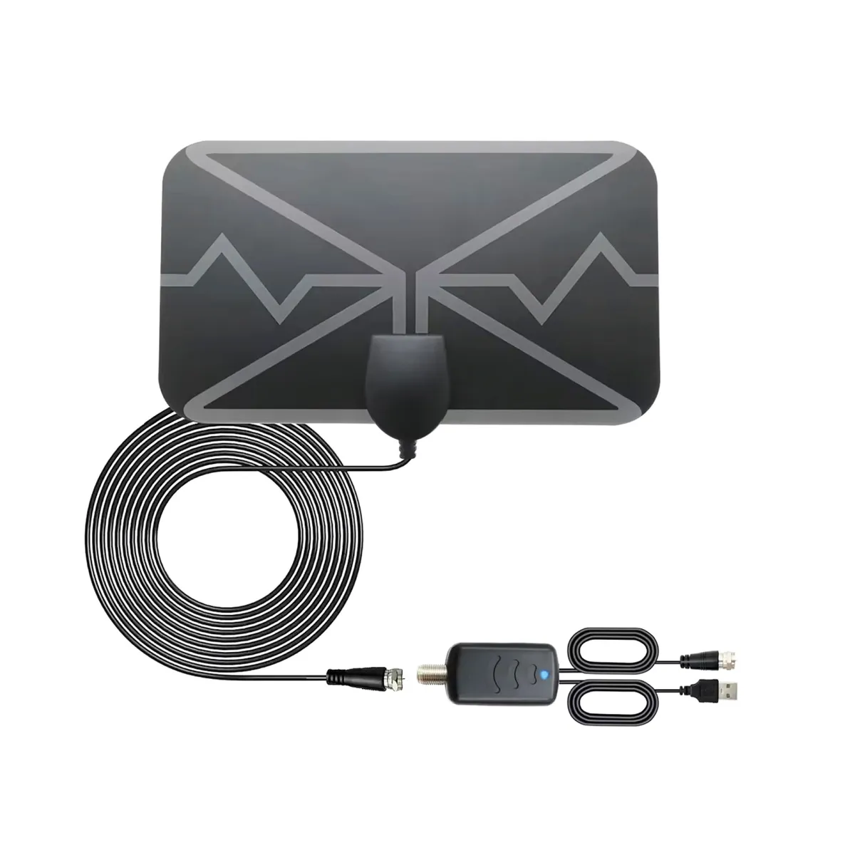 TECNOLAB - ANTENA DE TV DIGITAL PARA INTERIOR O EXTERIOR  25dB CON AMPLIFICADOR