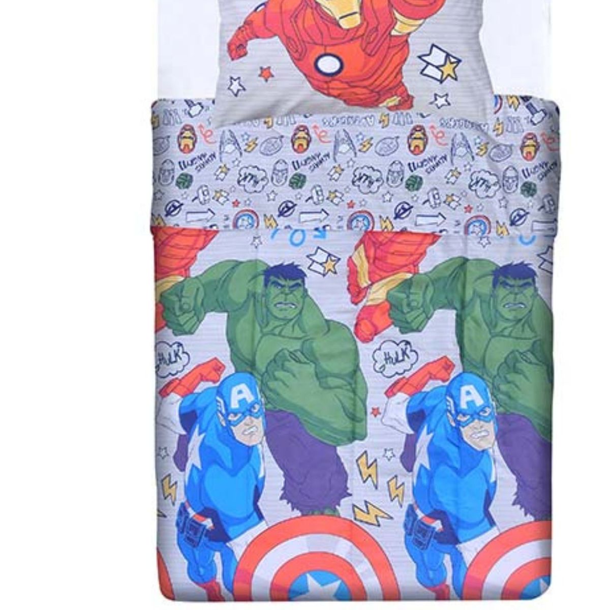 MASHINI - Plumón Infantil Disney Marvel 1 PL Y 1.5 PL Avengers war