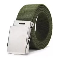 Cinturón Militar De Lona Y Nailon Hebilla Metalizada.-